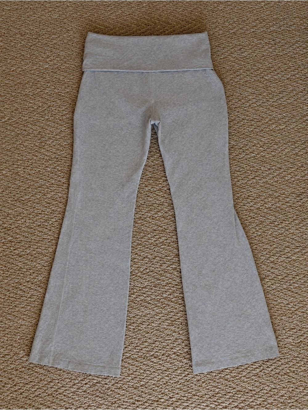 Gray Flare Yoga Pants - Stretch Waistband